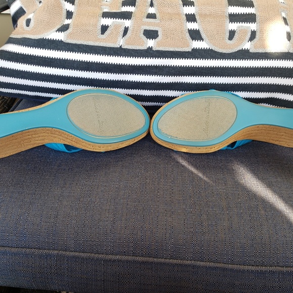 ITALIAN SHOEMAKERS PANACHE CORK SANDAL WEDGE 9&1/2 - Picture 3 of 8